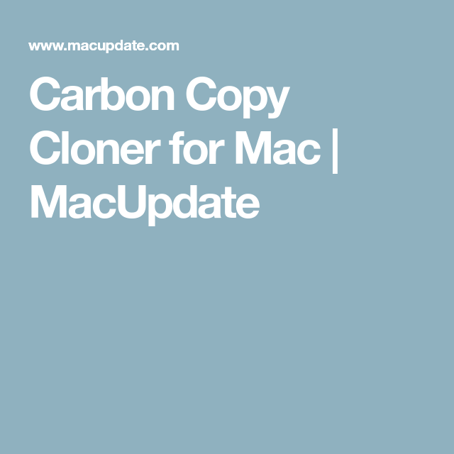 carbon copy cloner download for mac